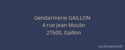 Gendarmerie GAILLON