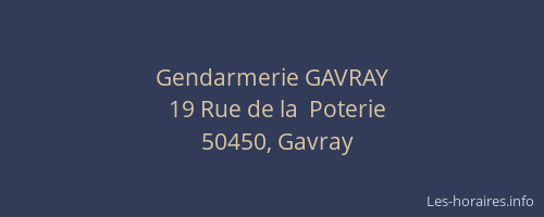 Gendarmerie GAVRAY