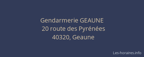 Gendarmerie GEAUNE
