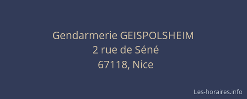 Gendarmerie GEISPOLSHEIM