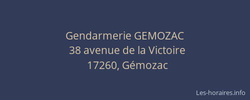 Gendarmerie GEMOZAC