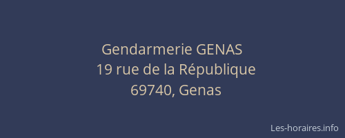 Gendarmerie GENAS