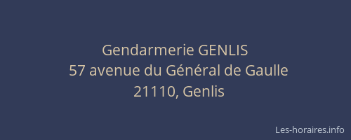 Gendarmerie GENLIS