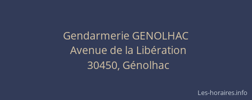 Gendarmerie GENOLHAC