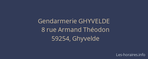 Gendarmerie GHYVELDE
