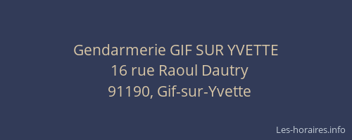 Gendarmerie GIF SUR YVETTE