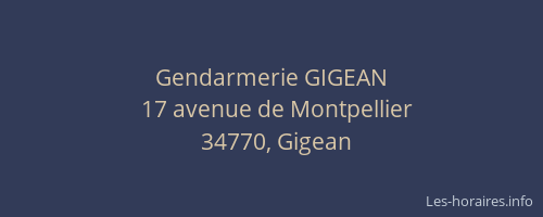 Gendarmerie GIGEAN