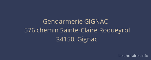 Gendarmerie GIGNAC