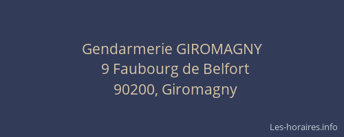 Gendarmerie GIROMAGNY