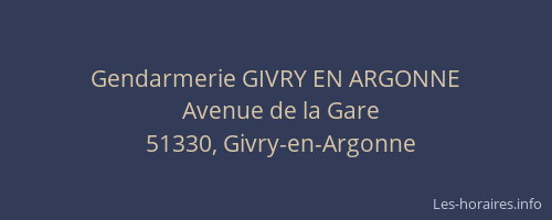 Gendarmerie GIVRY EN ARGONNE