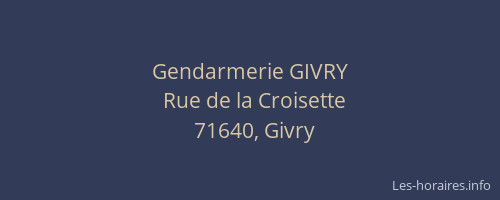 Gendarmerie GIVRY