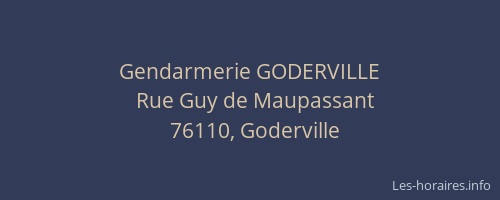 Gendarmerie GODERVILLE