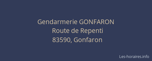 Gendarmerie GONFARON