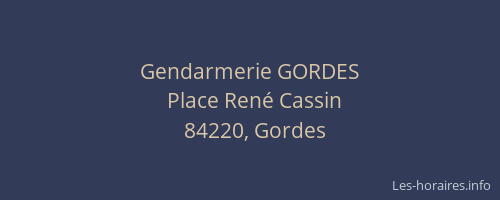 Gendarmerie GORDES
