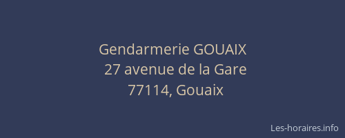 Gendarmerie GOUAIX