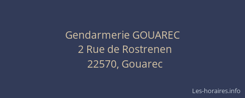 Gendarmerie GOUAREC