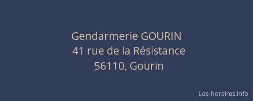 Gendarmerie GOURIN
