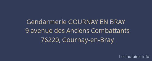 Gendarmerie GOURNAY EN BRAY