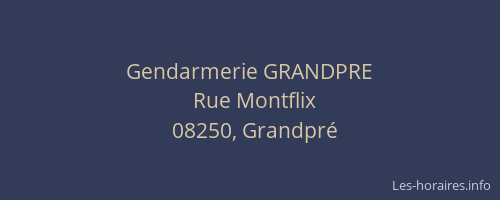Gendarmerie GRANDPRE