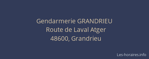 Gendarmerie GRANDRIEU