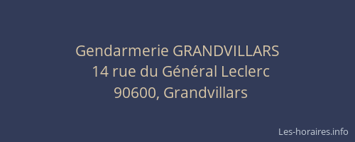 Gendarmerie GRANDVILLARS