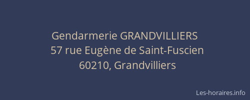 Gendarmerie GRANDVILLIERS