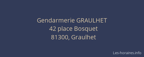 Gendarmerie GRAULHET