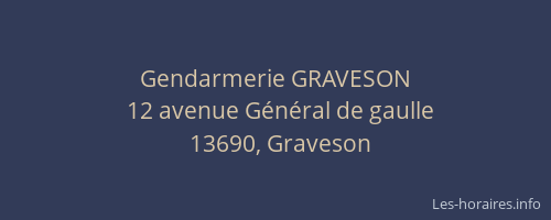 Gendarmerie GRAVESON