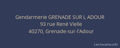 Gendarmerie GRENADE SUR L ADOUR
