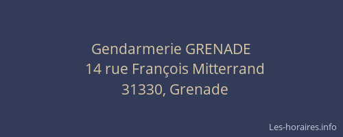 Gendarmerie GRENADE