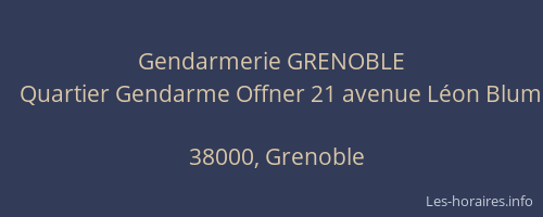 Gendarmerie GRENOBLE