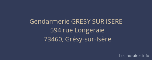 Gendarmerie GRESY SUR ISERE