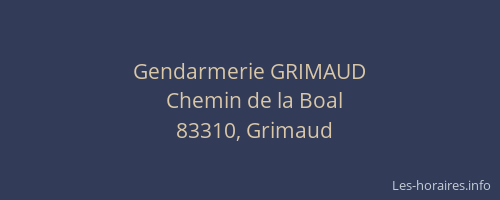 Gendarmerie GRIMAUD