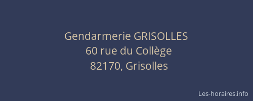Gendarmerie GRISOLLES