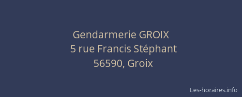 Gendarmerie GROIX
