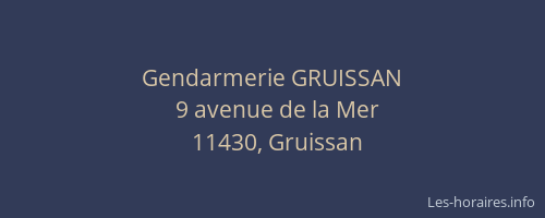 Gendarmerie GRUISSAN