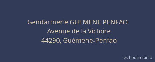 Gendarmerie GUEMENE PENFAO