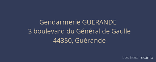 Gendarmerie GUERANDE