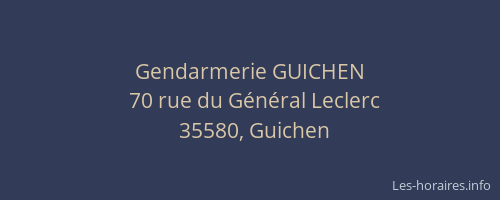 Gendarmerie GUICHEN