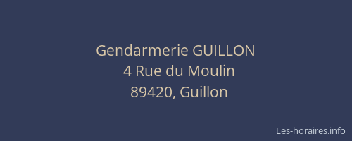 Gendarmerie GUILLON