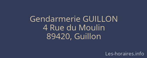 Gendarmerie GUILLON