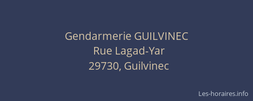 Gendarmerie GUILVINEC