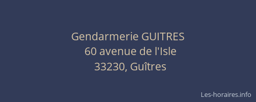 Gendarmerie GUITRES