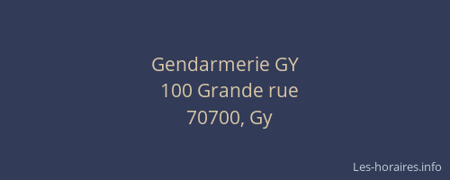 Gendarmerie GY