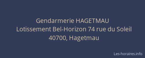 Gendarmerie HAGETMAU