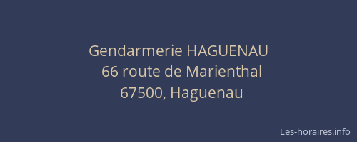 Gendarmerie HAGUENAU