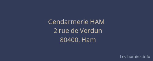 Gendarmerie HAM