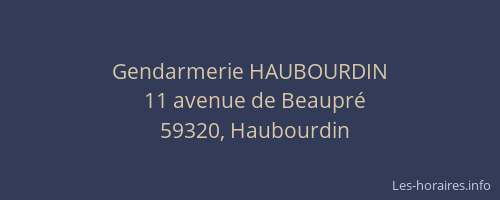 Gendarmerie HAUBOURDIN