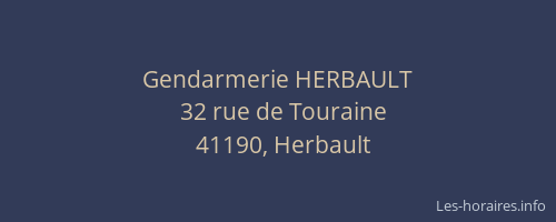 Gendarmerie HERBAULT