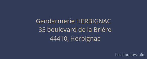 Gendarmerie HERBIGNAC